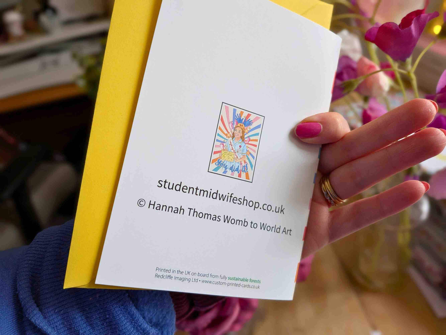 Student Midwife 40 Births Card | A6 Congratulations New Midwife Card - You Did It Graduation Midwifery Gift