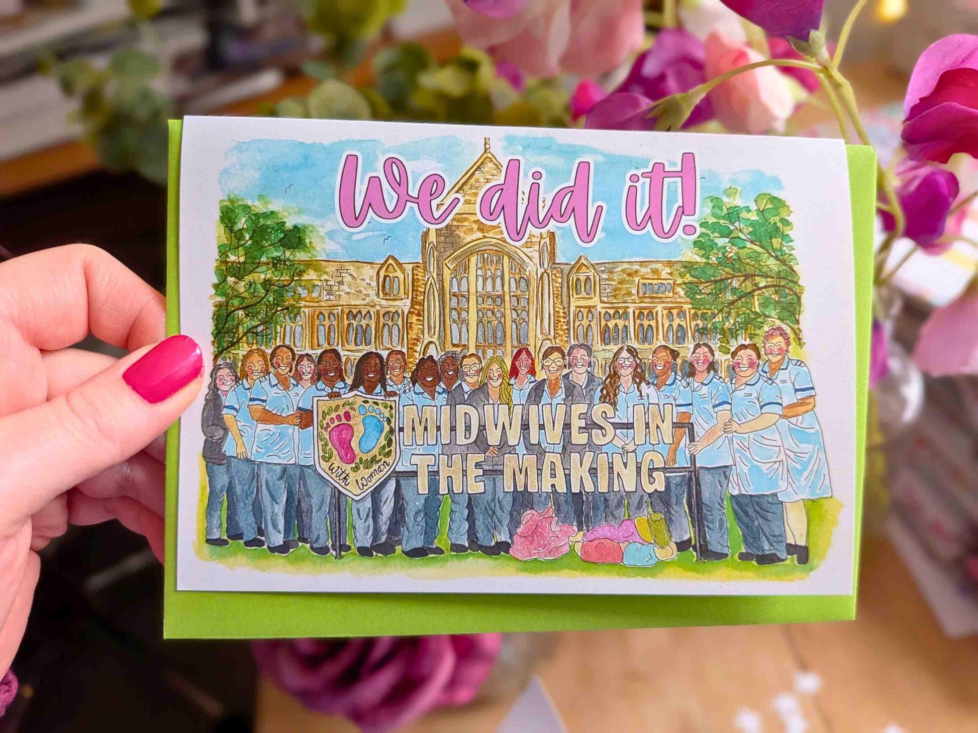 Student Midwife Cohort Card | A6 Card for Student Midwives - You Did It Midwifery Cohort Cards Gift