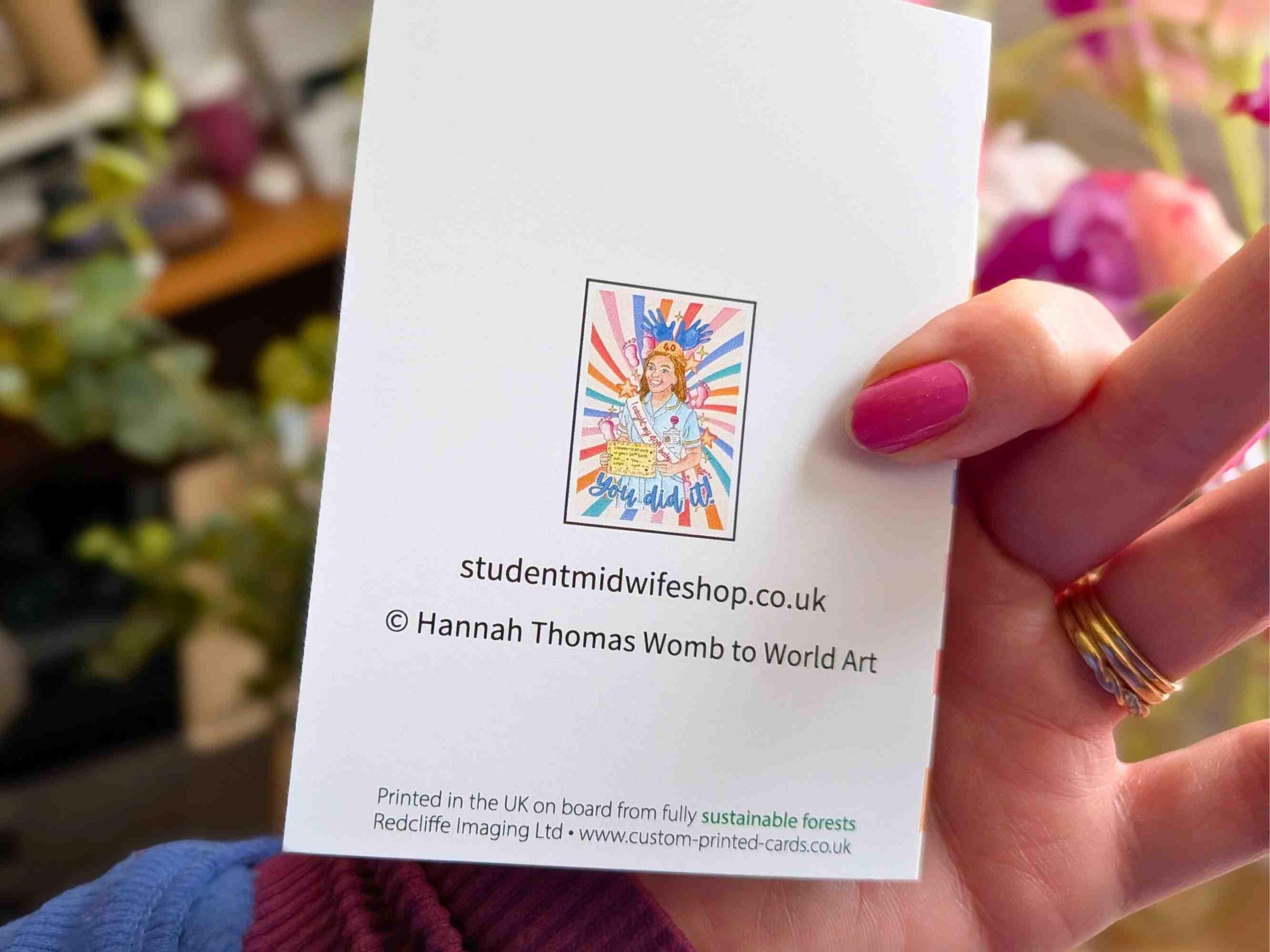 Student Midwife Mini Note Cards Set | A7 Cards for Student Midwives in your Cohort - You Did It Midwifery Cards Gift