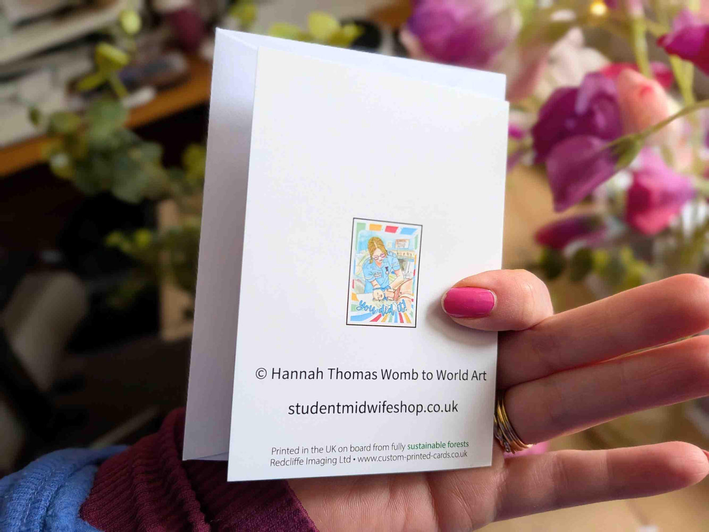 Student Midwife Mini Note Cards Set | A7 Cards for Student Midwives in your Cohort - You Did It Midwifery Cards Gift