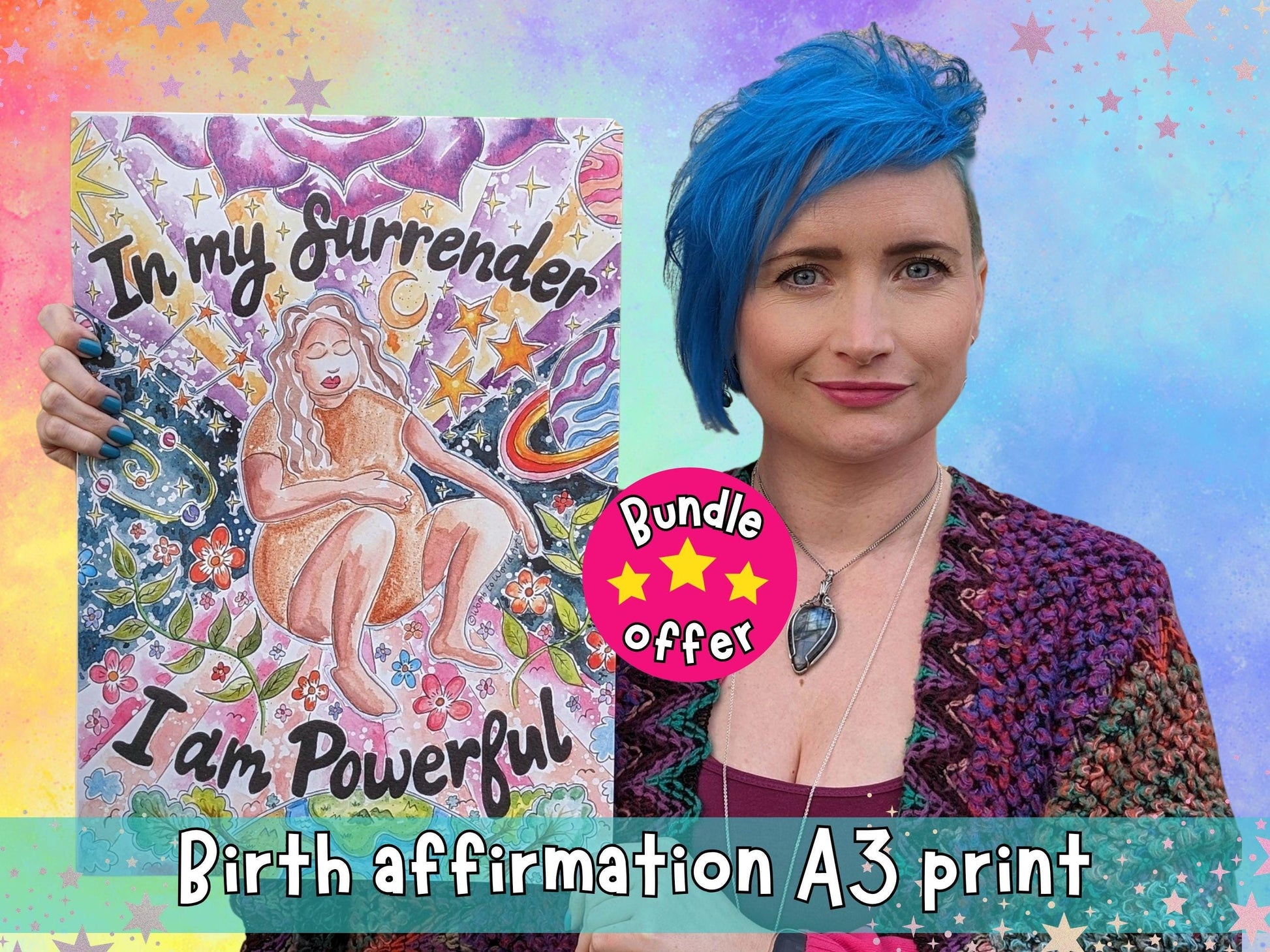 Holistic Birth Posters Bundle for Birthkeepers, Doulas, Midwives, Home Birth Affirmations Art