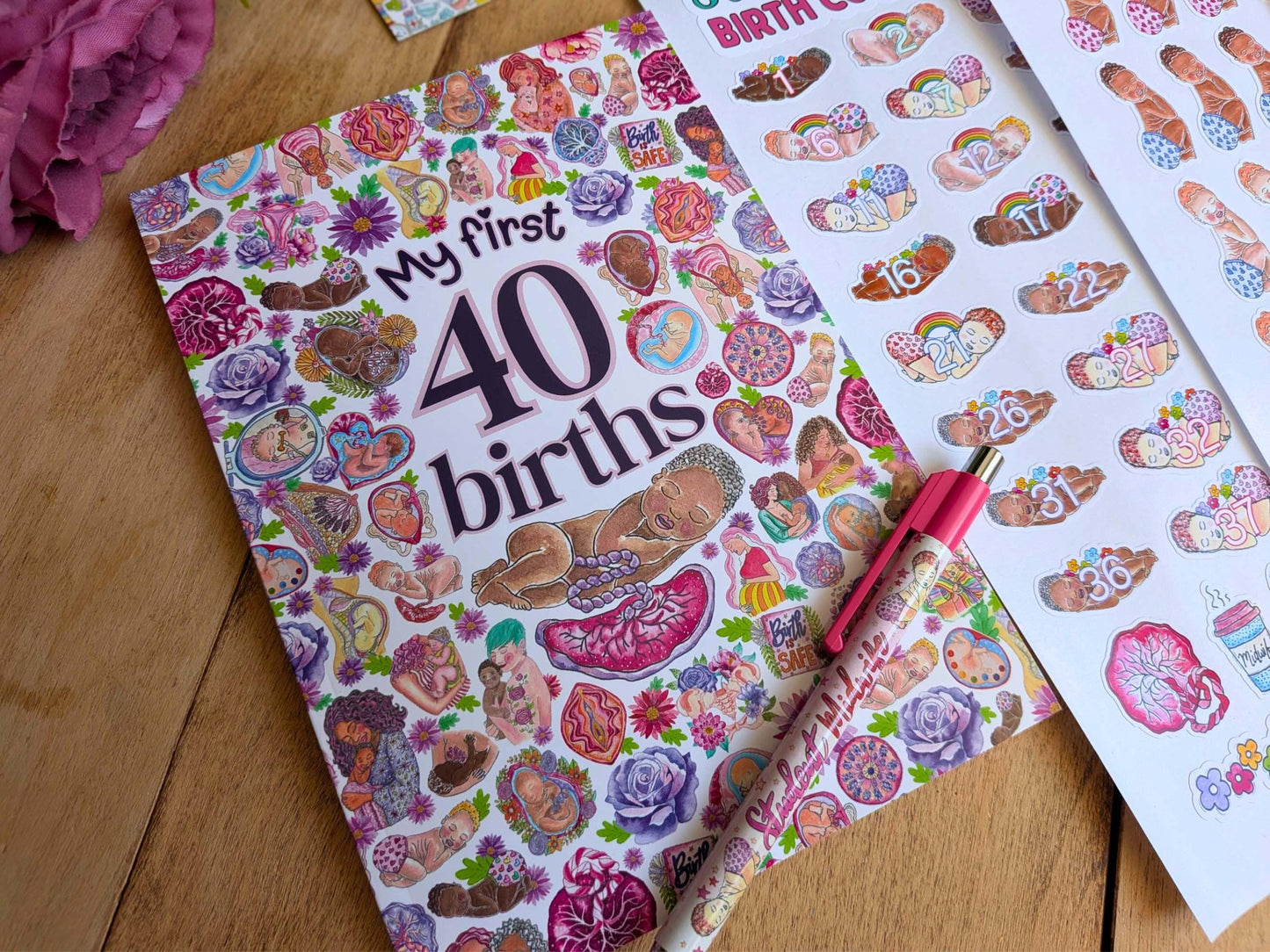 Student Midwife First 40 Births Log Book: Midwifery Diary Birth Register - Births Counter Record Book - Gift for Student Midwives