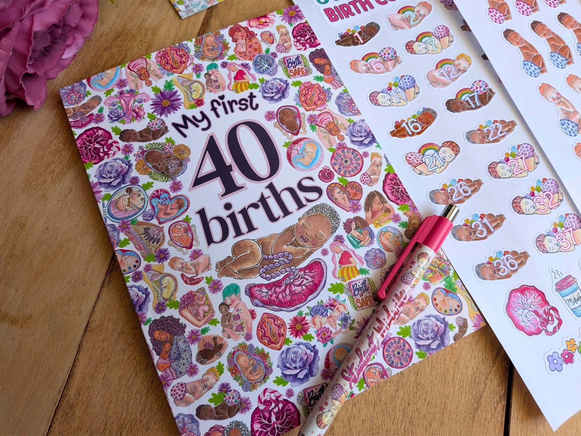 Student Midwife First 40 Births Log Book: Midwifery Diary Birth Register - Births Counter Record Book - Gift for Student Midwives