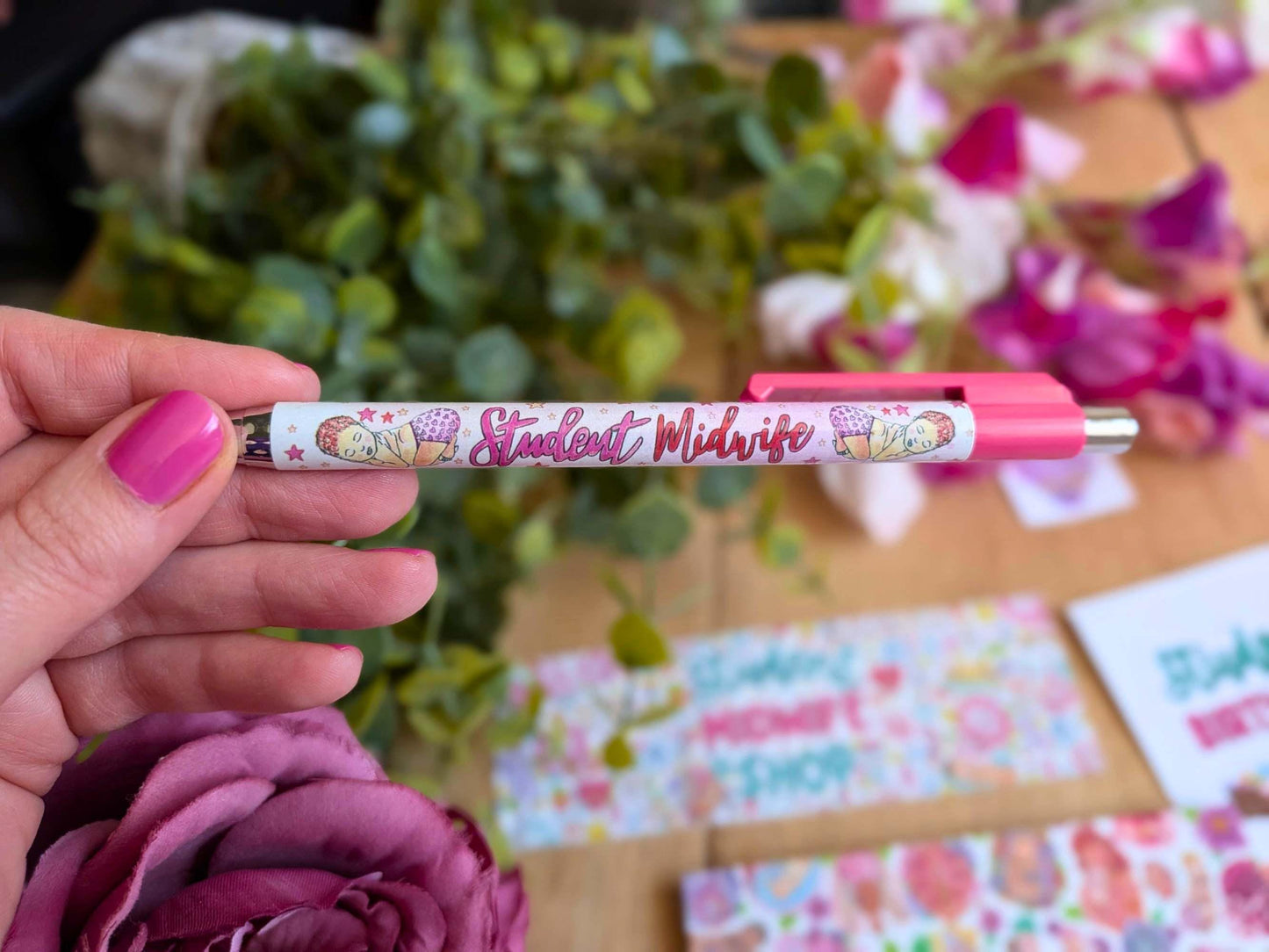 My First 40 Births student midwife birth counter journal by Womb to World Art with student midwife pen