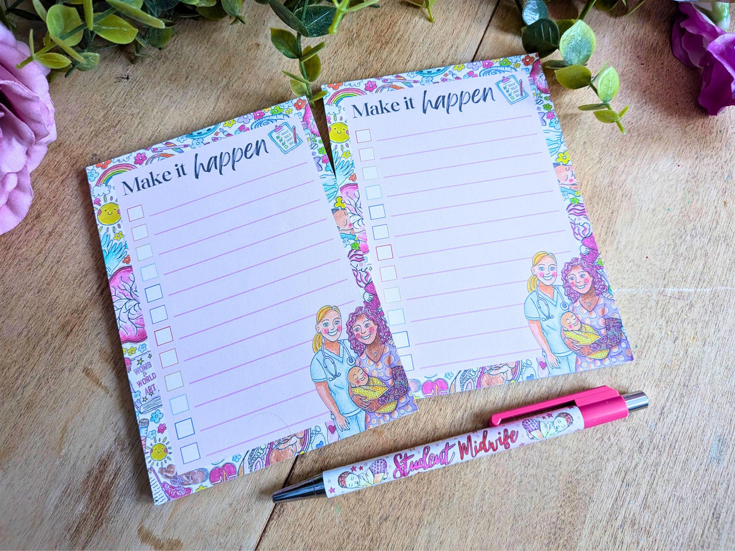 Midwifery Checklist Notepads: Student Midwife Pocket Pads, To Do Lists, Maternity Notes -Starter Essentials