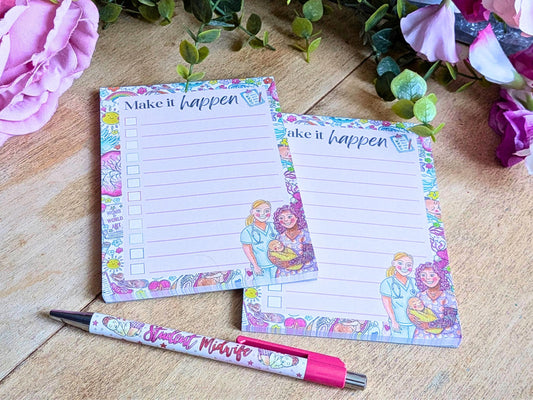 Midwifery Checklist Notepads: Student Midwife Pocket Pads, To Do Lists, Maternity Notes -Starter Essentials