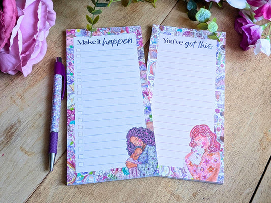 Birth Art Notepads Set: To Do Lists and Notes for Doula, Birthworkers, Breastfeeding and Midwives
