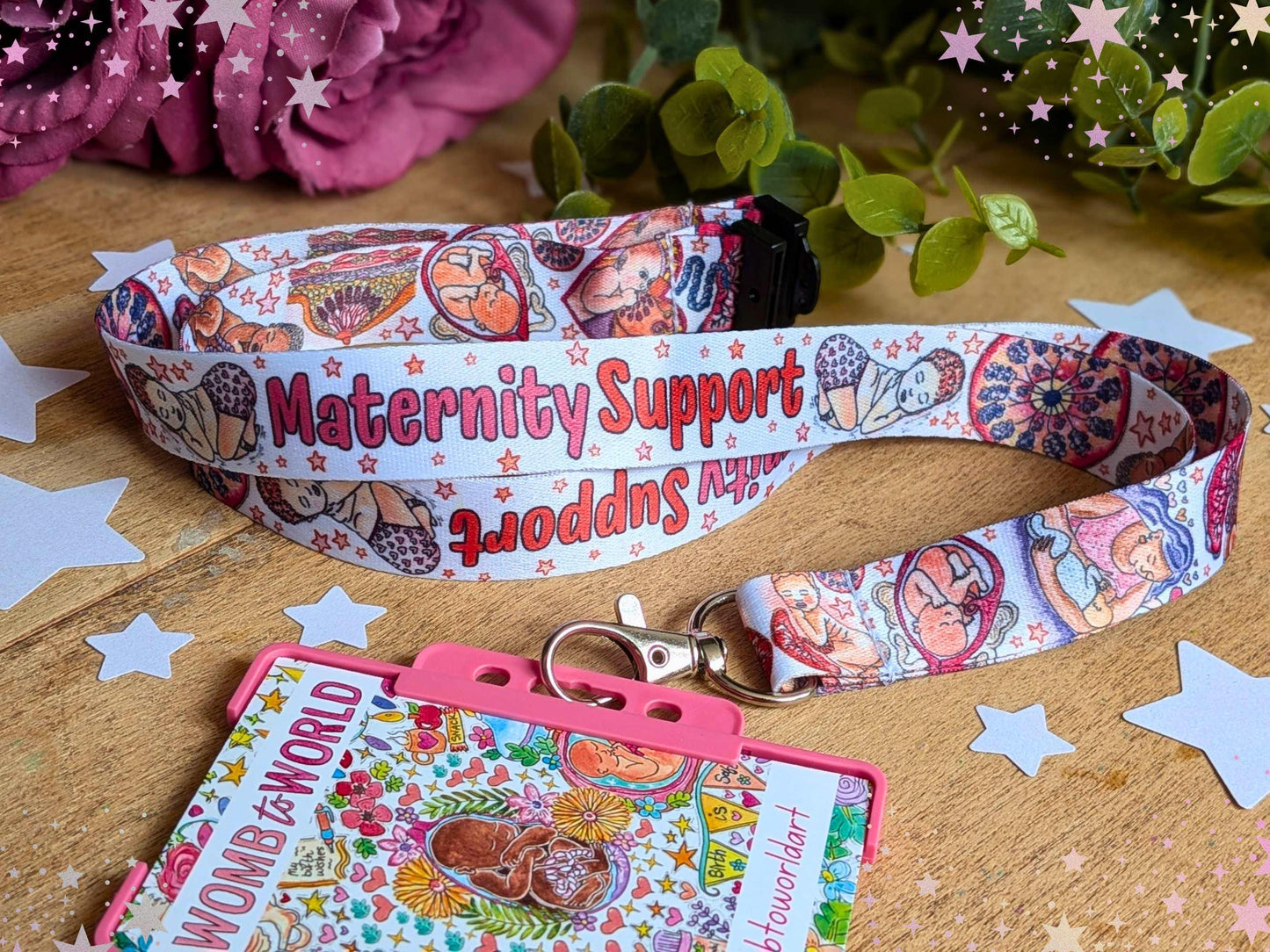 Maternity Support Lanyard: ID Badge Holder, Maternity Support Worker Healthcare Assistant Card Holder
