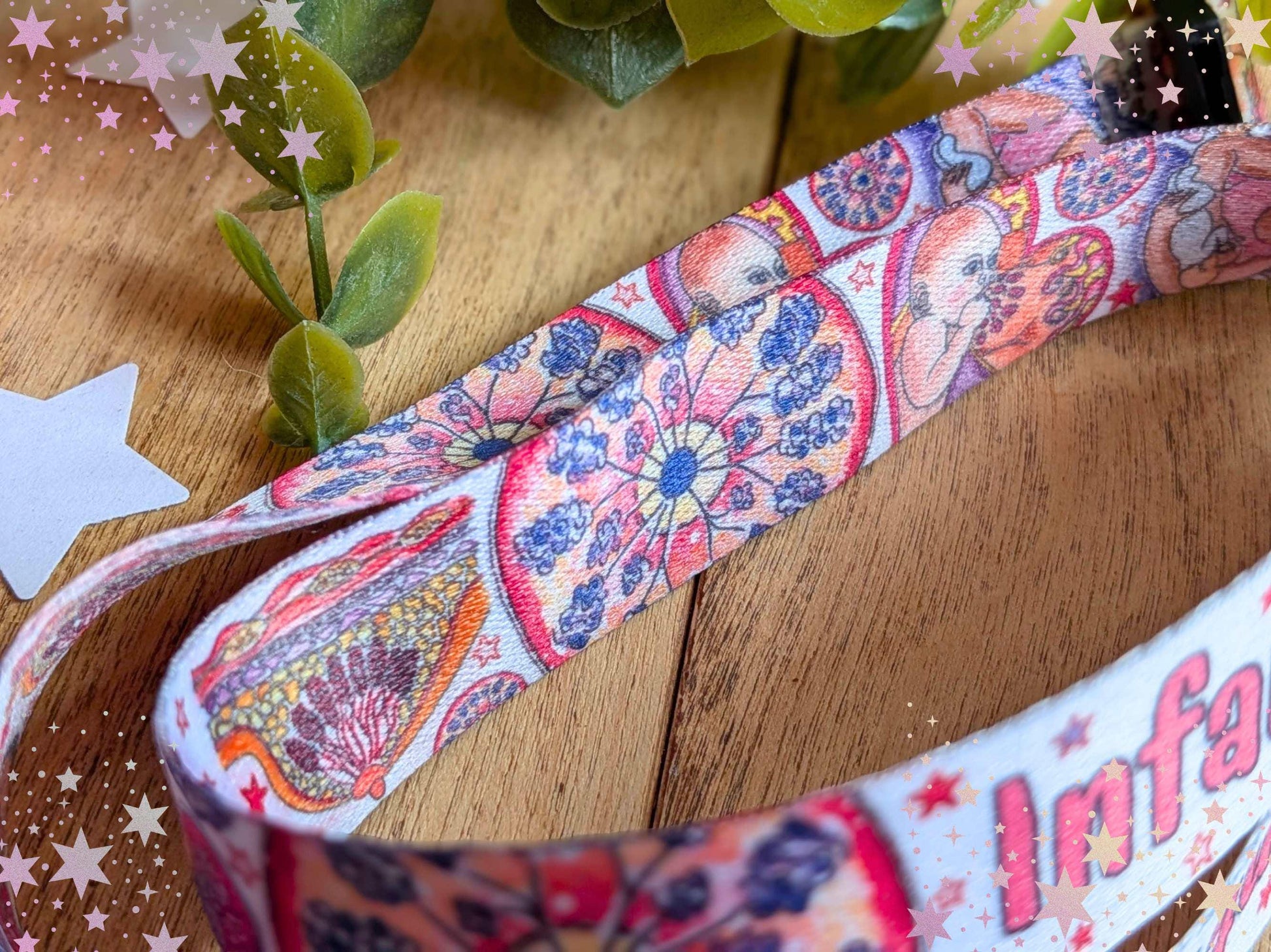 Infant Feeding Lanyard: Breastfeeding Art ID Card Holder, Infant Feeding Midwife Gift, Key Fob Lanyard
