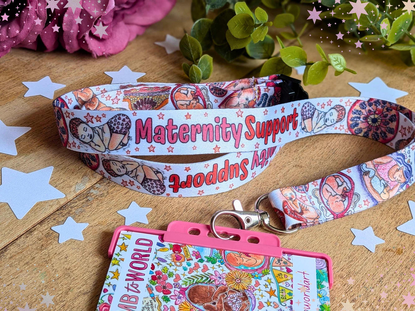 Maternity Support Lanyard: ID Badge Holder, Maternity Support Worker Healthcare Assistant Card Holder