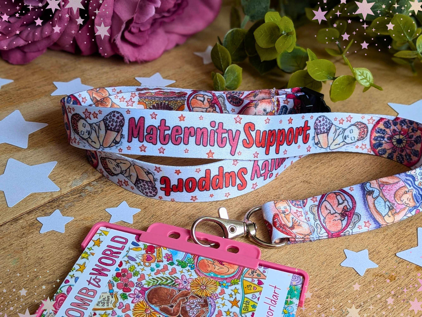 Maternity Support Lanyard: ID Badge Holder, Maternity Support Worker Healthcare Assistant Card Holder