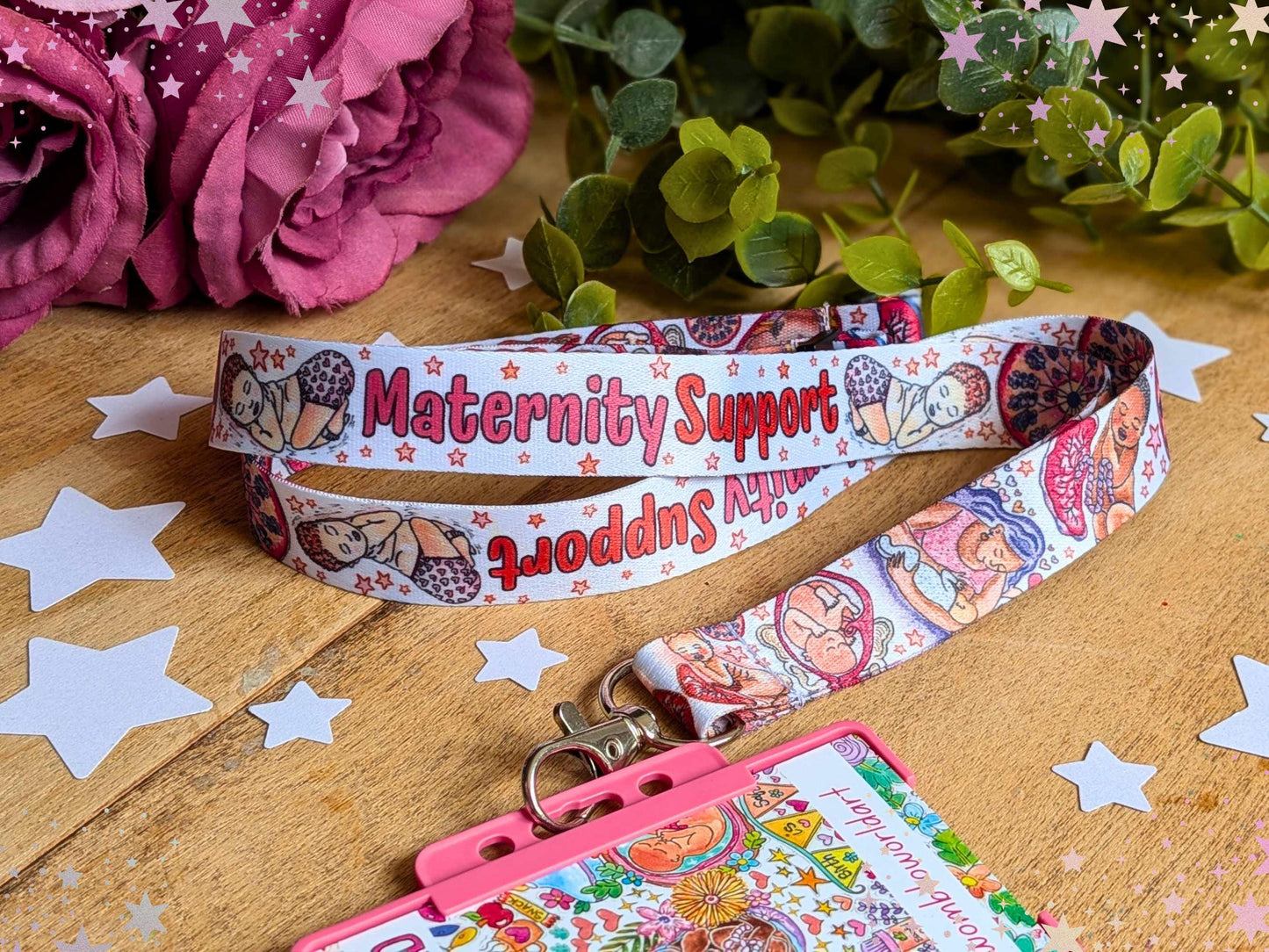 Maternity Support Lanyard: ID Badge Holder, Maternity Support Worker Healthcare Assistant Card Holder