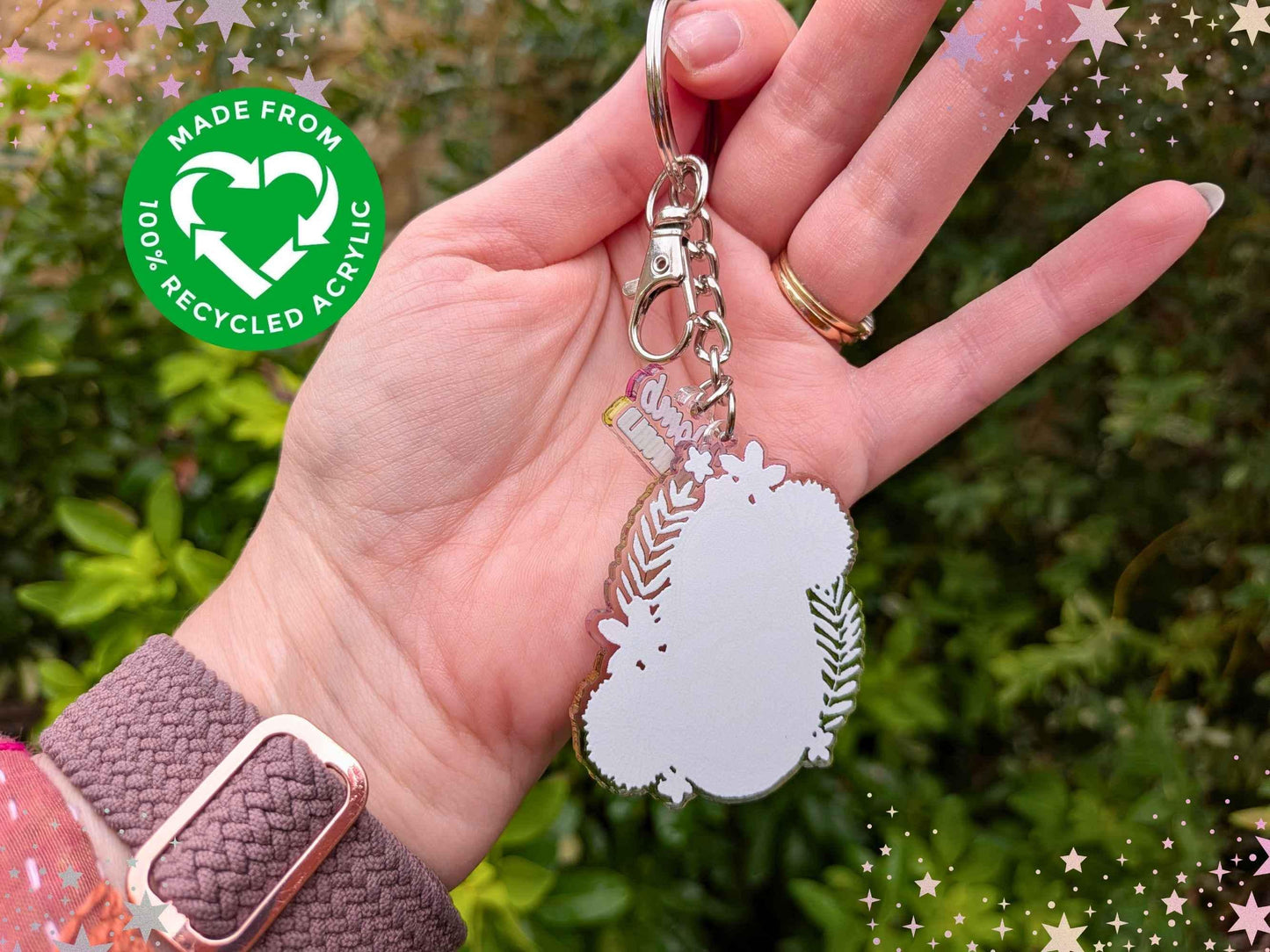 Baby in the Womb Keyring: Keychain for Midwife Doula Gift, Pregnancy Art Bag Charm