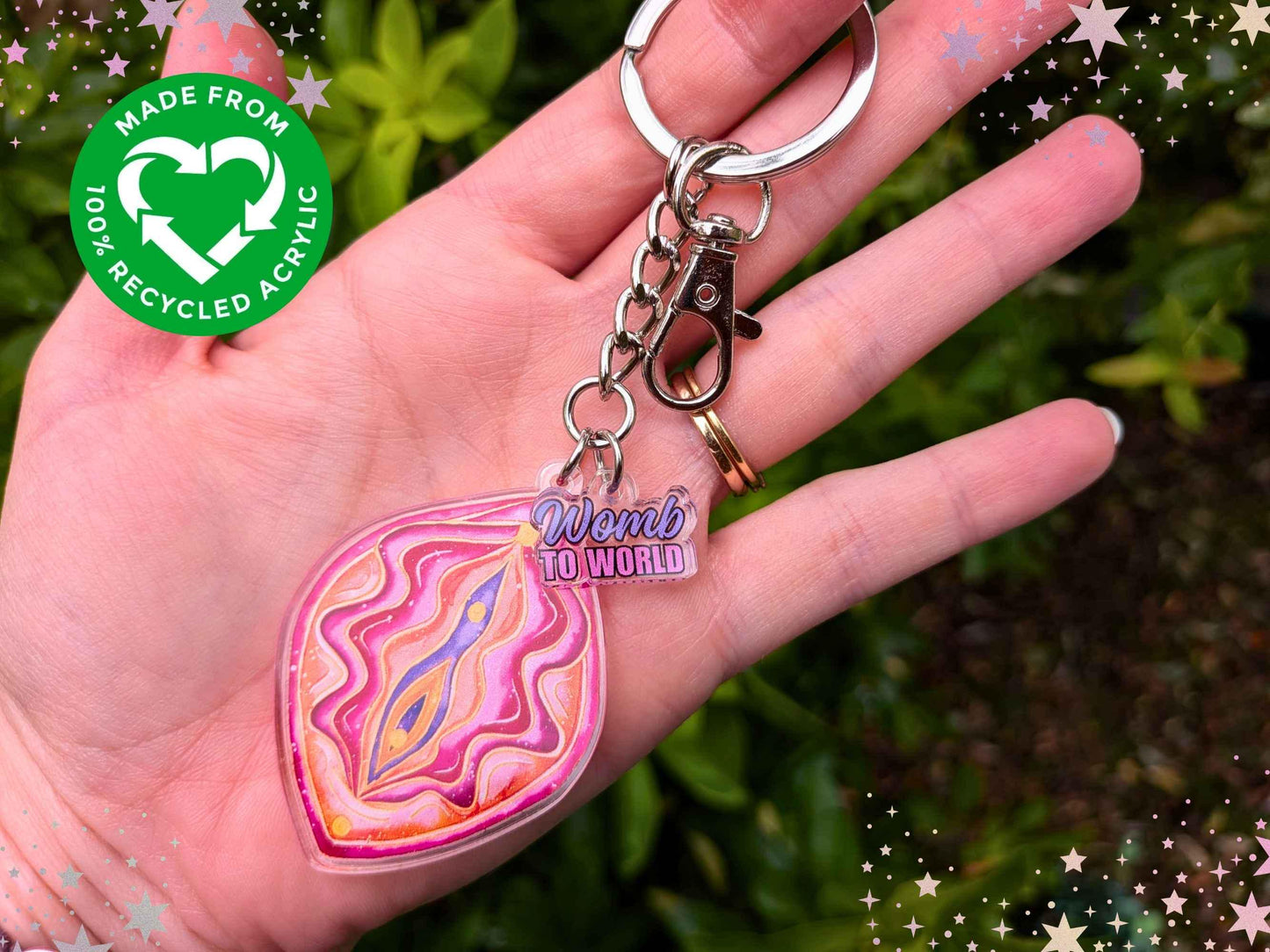 Vulva Art Keyring
