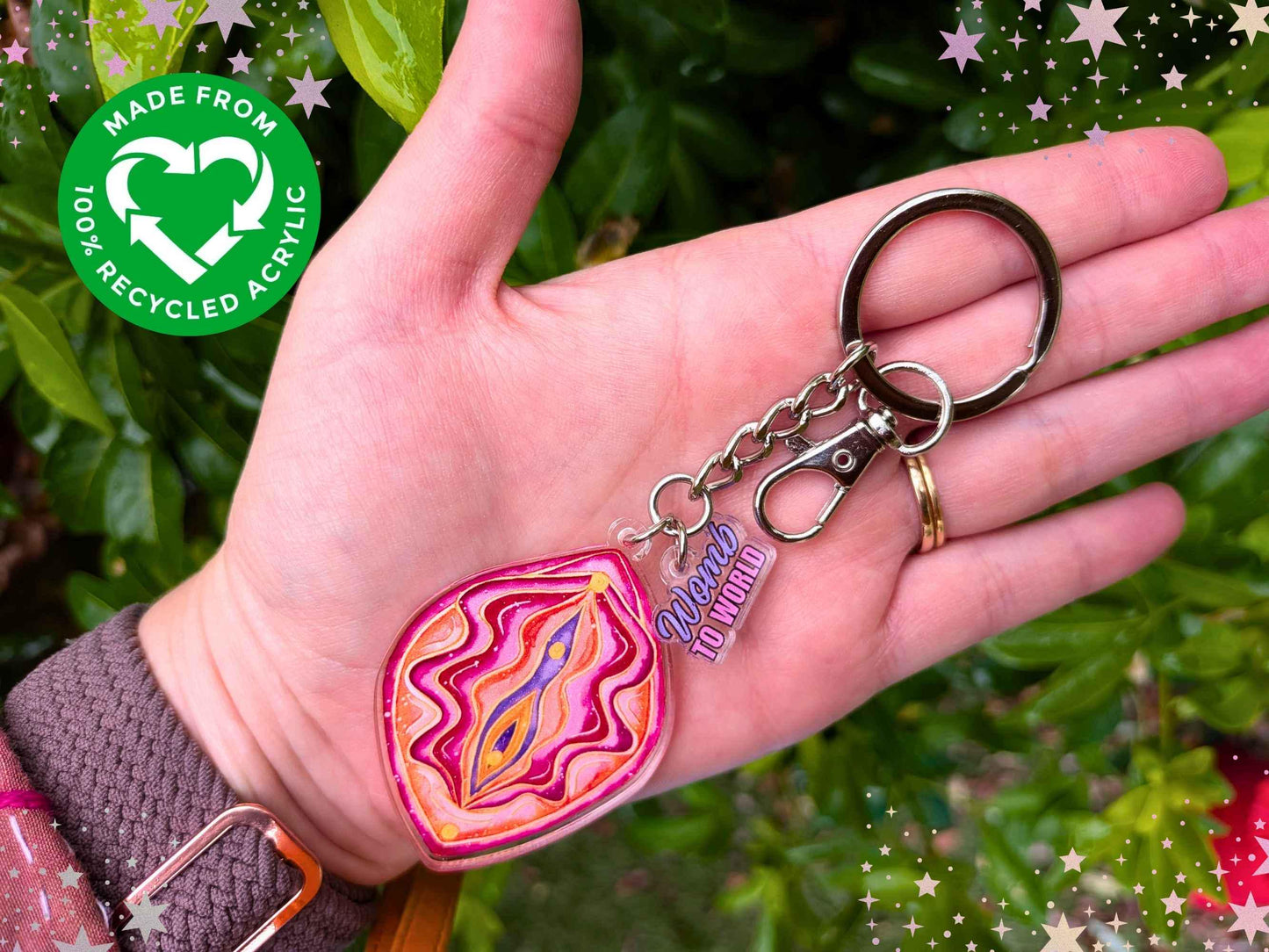 Vulva Art Keyring