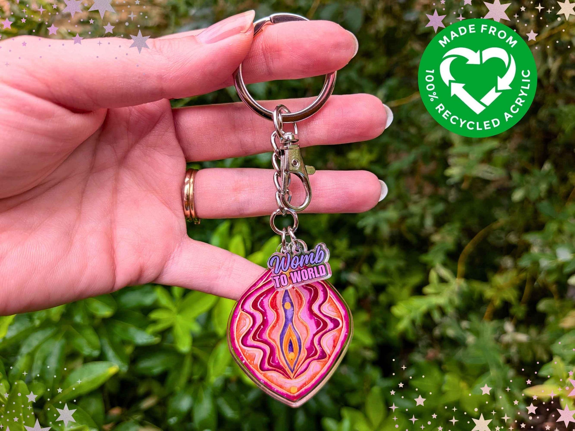 Vulva Art Keyring