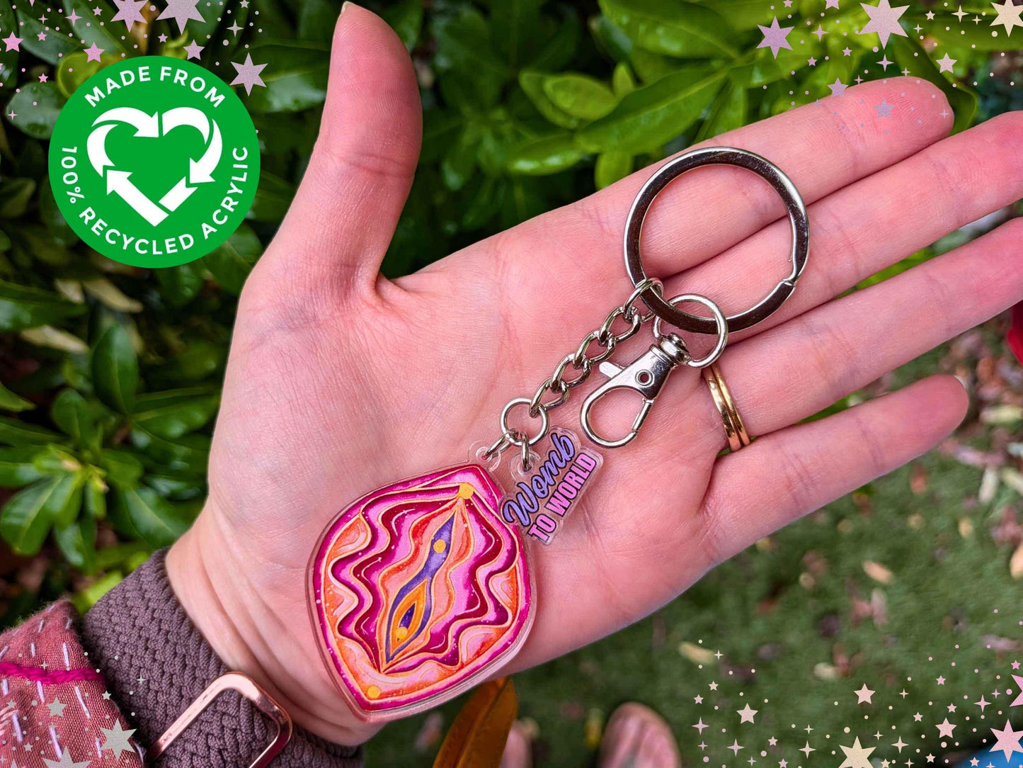 Vulva Art Keyring