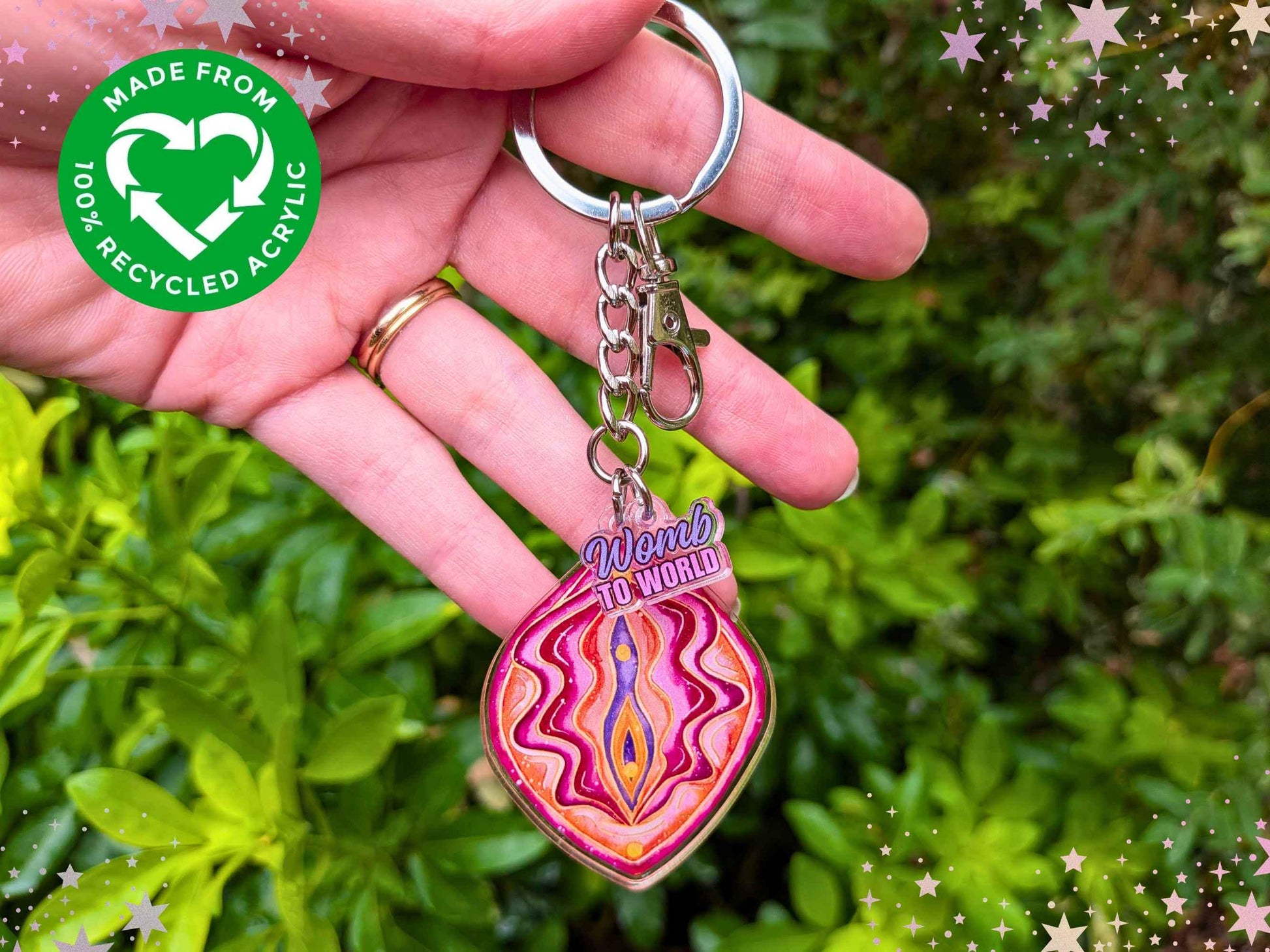 Vulva Art Keyring