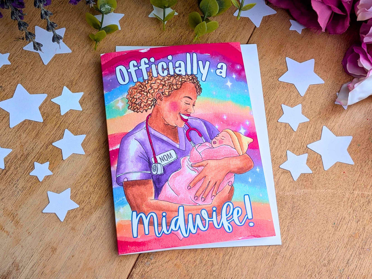Midwife Congratulations Card | Student Midwife Graduation Gift, Officially a Midwife