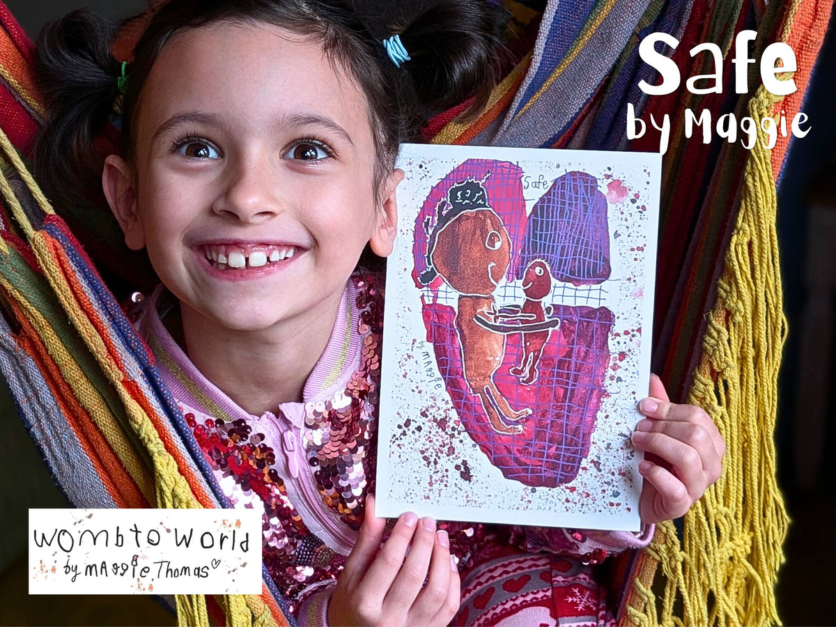 Safe: Bedsharing Art by Maggie, A5 Print