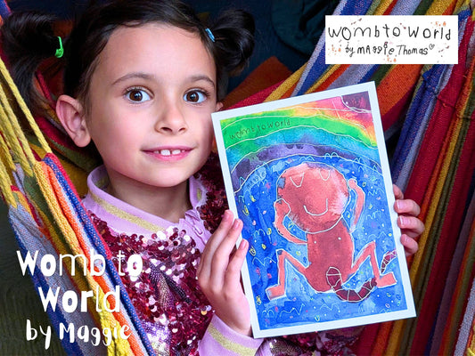 Womb to World: Home Birth Art by Maggie, A5 Print
