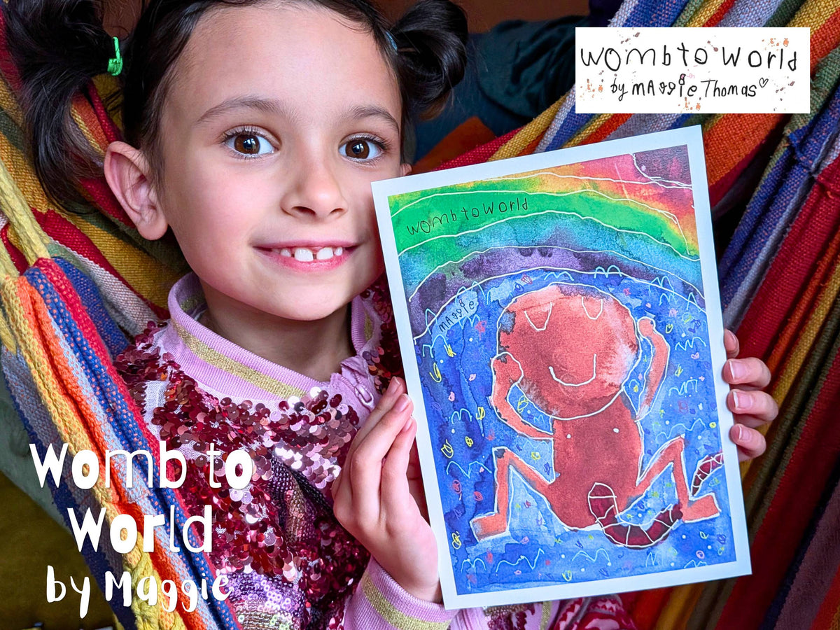 Womb to World: Home Birth Art by Maggie, A5 Print