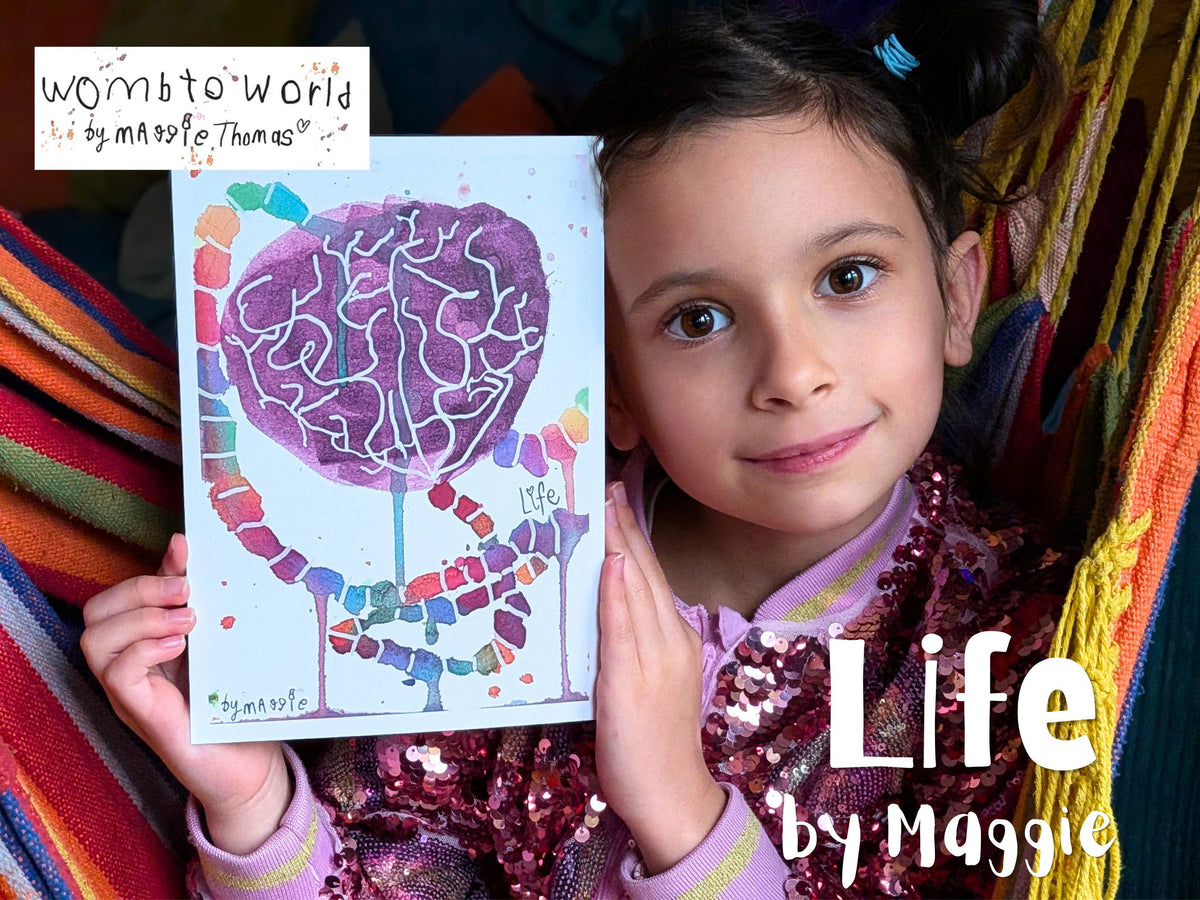 Life: Placenta Art by Maggie, A5 Print