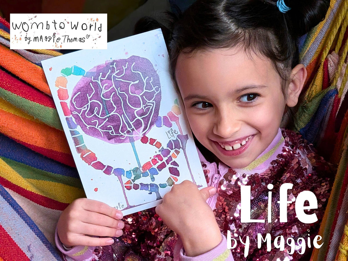 Life: Placenta Art by Maggie, A5 Print
