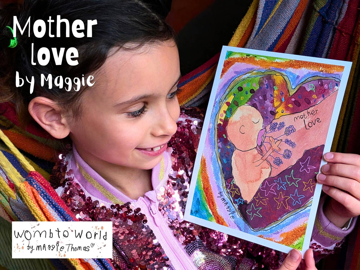 Mother Love: Breastfeeding Art by Maggie, A5 Print