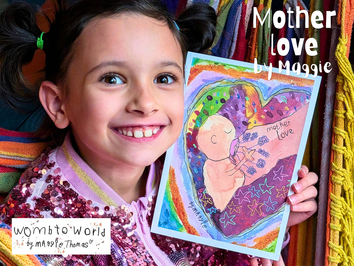 Mother Love: Breastfeeding Art by Maggie, A5 Print