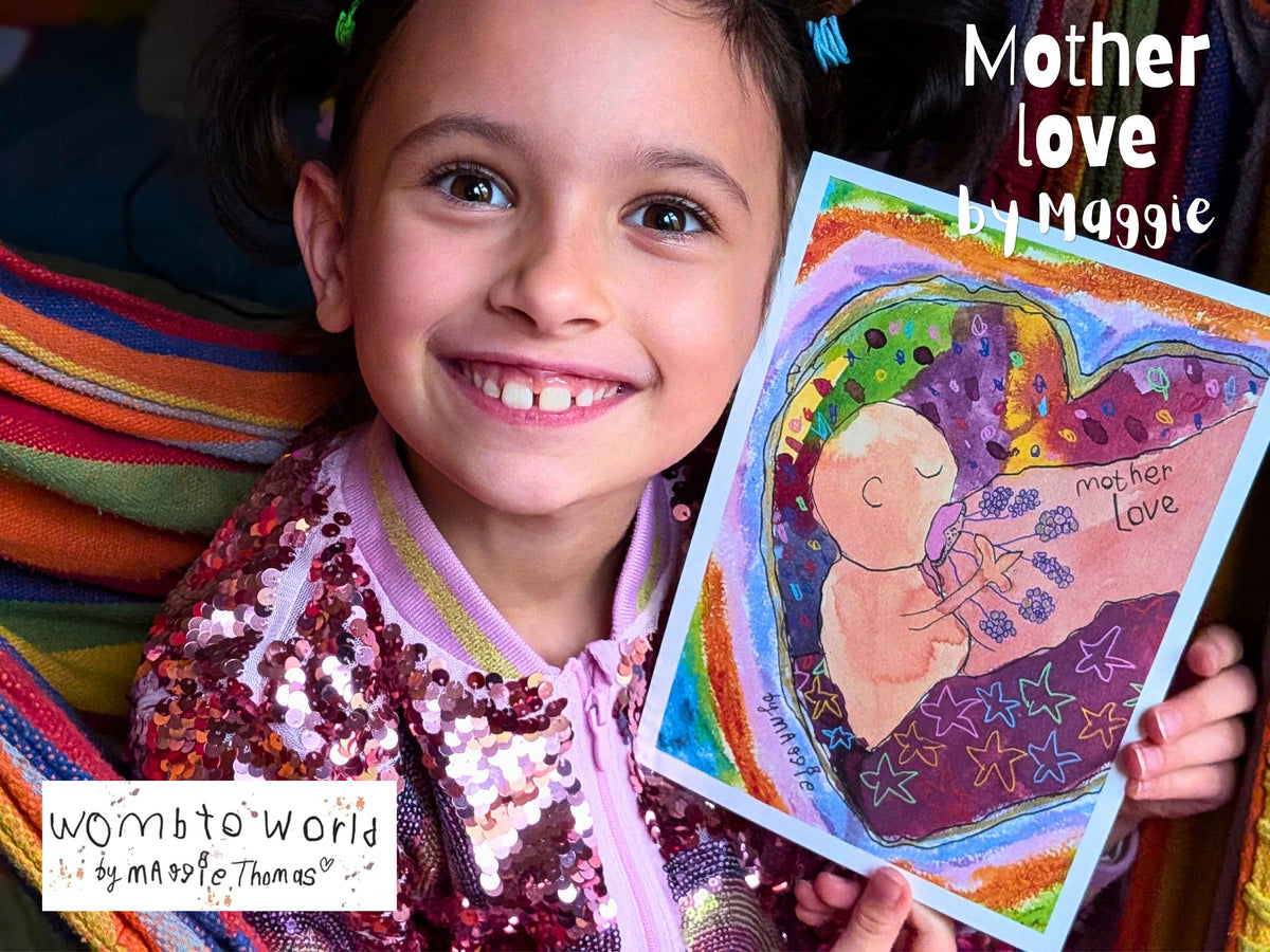 Mother Love: Breastfeeding Art by Maggie, A5 Print