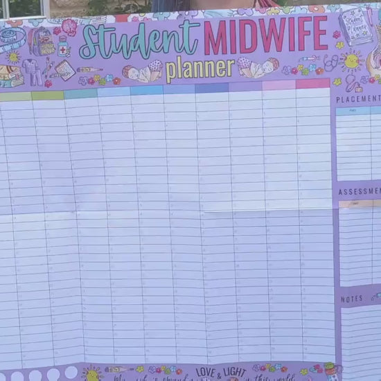 Student Midwife A1 Undated Wall Planner