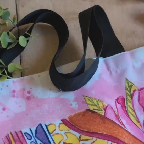 Breastfeeding Tote Bag: Watercolour Breast Anatomy, Doula Gift