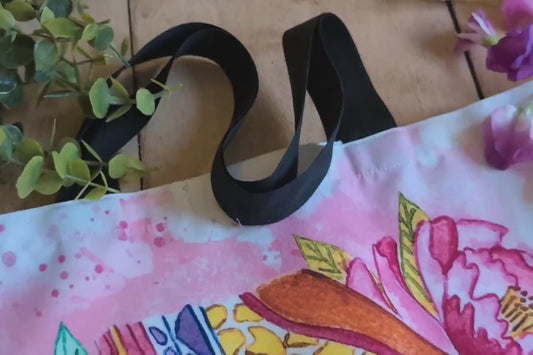 Breastfeeding Tote Bag: Watercolour Breast Anatomy, Doula Gift