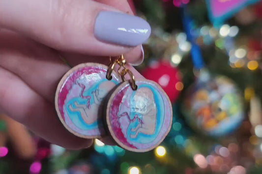 Baby in the Womb Earrings by Womb to World Art