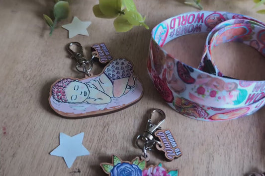 Pregnancy Lanyard Charm, Bag or Key Fob Charm