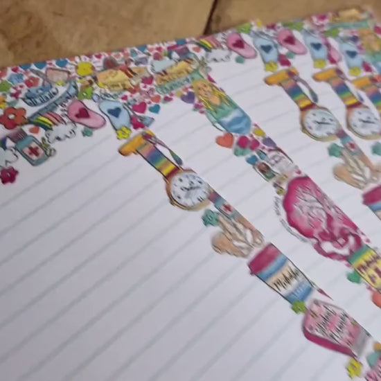 Student Midwife Letter Writing Set - 10 Letter Kit with Envelopes and Baby Seal Stickers