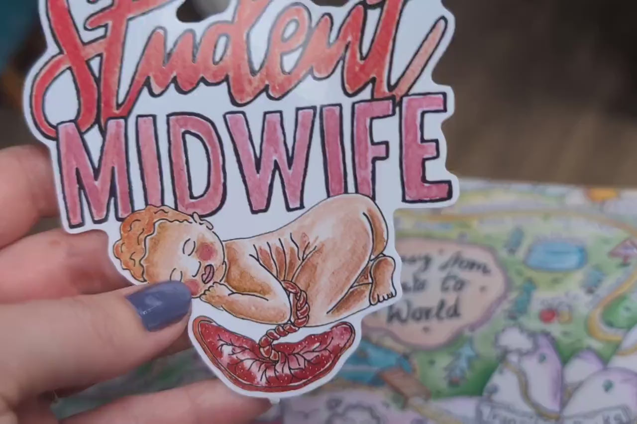 Student Midwife Sticker 10cm