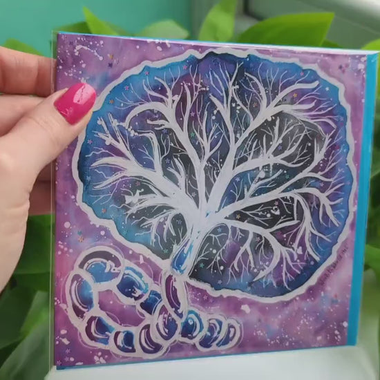 Cosmic Placenta Art Pregnancy Greetings Cards