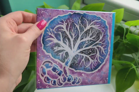 Cosmic Placenta Art Pregnancy Greetings Cards