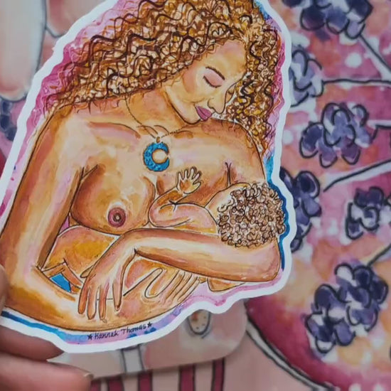 Breastfeeding Mother Sticker 10cm