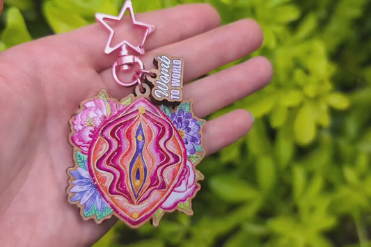 Yoni Art Keyring