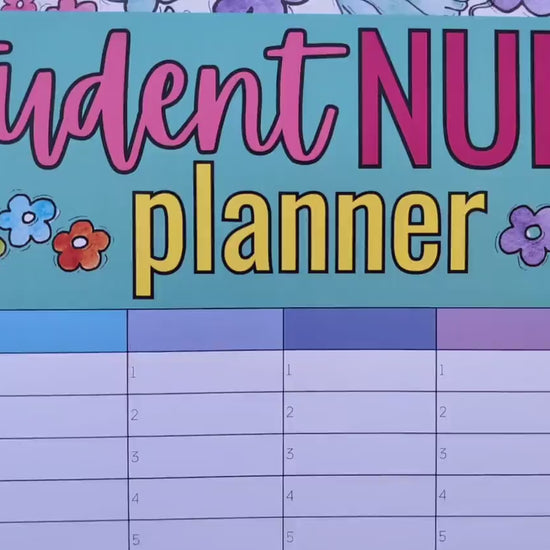 Student Nurse A1 Academic Wall Planner Undated Nursing Calendar + Planner Stickers