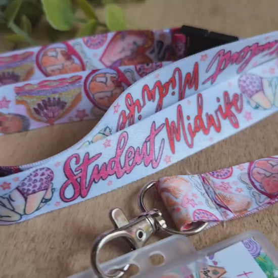 Student Midwife Lanyard Key Fob