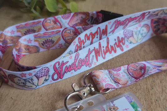 Student Midwife Lanyard Key Fob