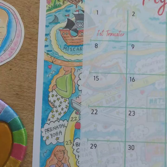 Pregnancy Countdown Calendar: Antenatal Education, Doula Tool (PDF Download)