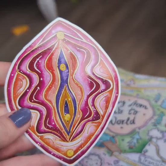 Yoni Art Sticker 10cm Vinyl