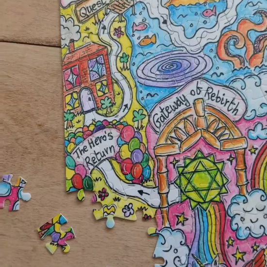 Hero's Birth Journey Puzzle & Print Pregnancy Gift Set