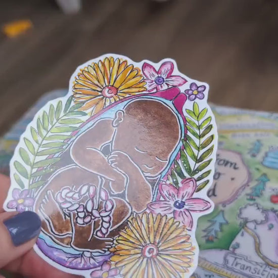 Baby in the Womb Sticker 10cm