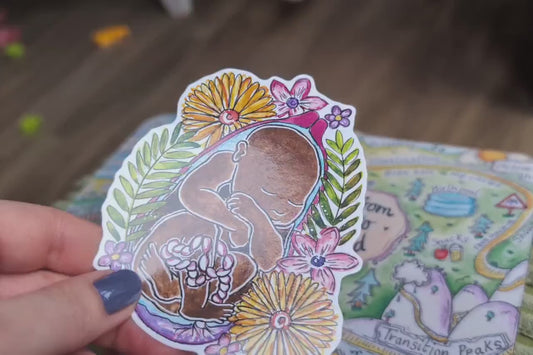 Baby in the Womb Sticker 10cm